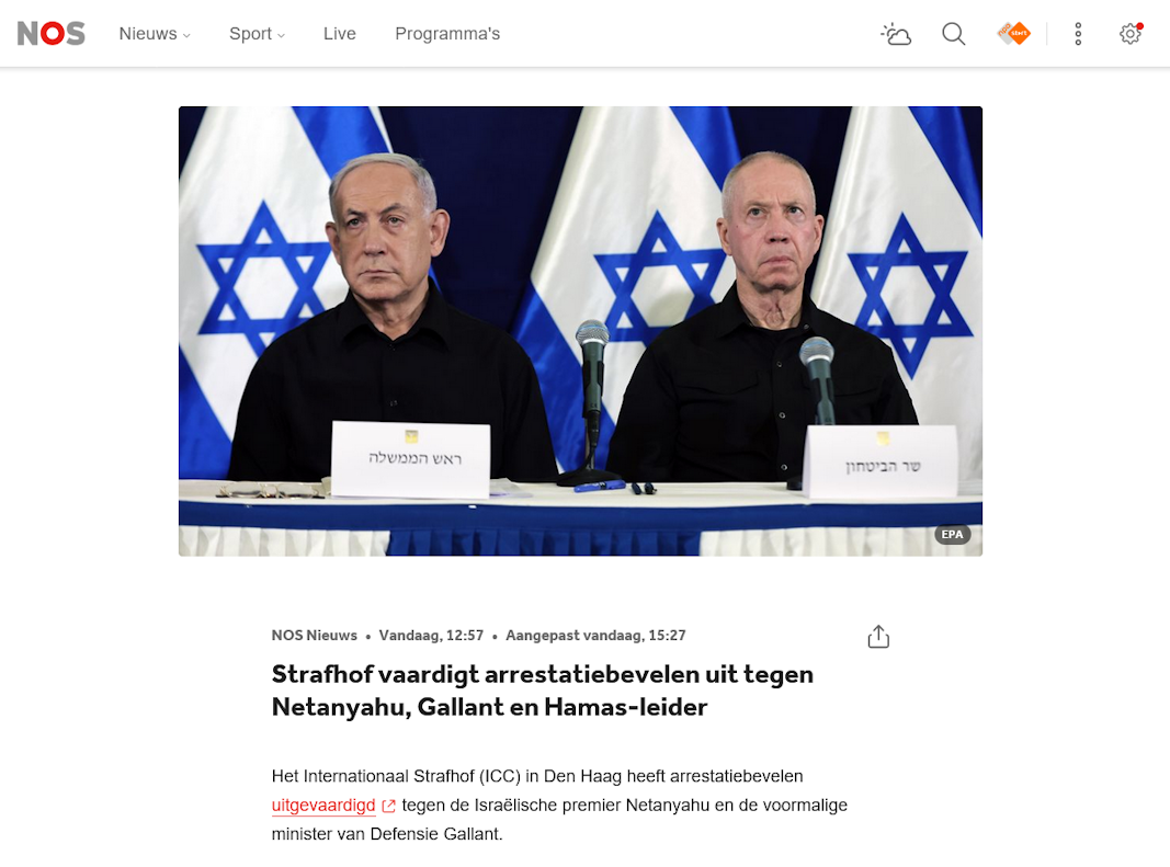 Haftbefehl des Internationalen Strafgerichtshofs gegen Netanjahu